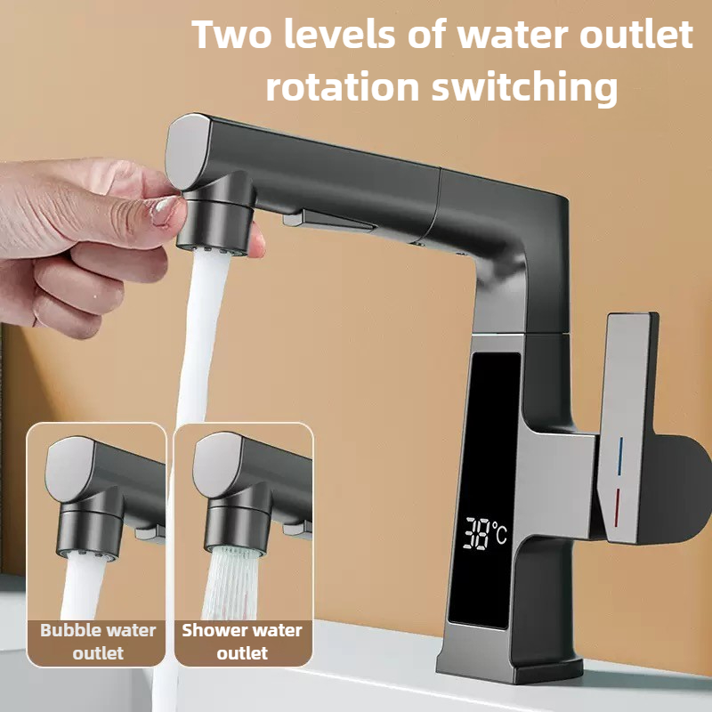 Home Bar Sink - شاشة ديجيتال سحب صنبور ذكي استشعار