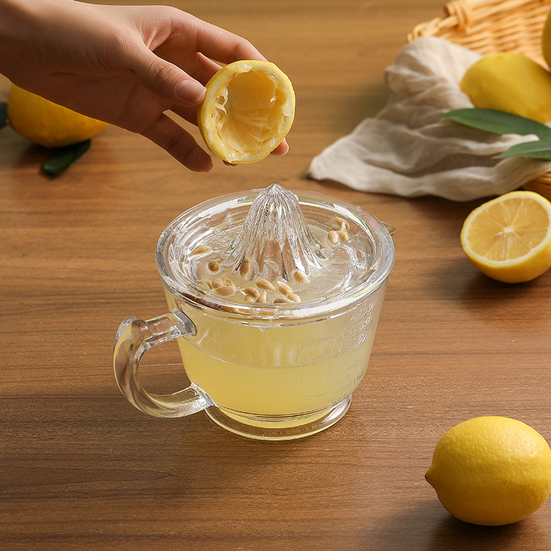Citrus Juicer Bar - عصارة ليمون زجاجية إبداعية للمنزل، عصارة