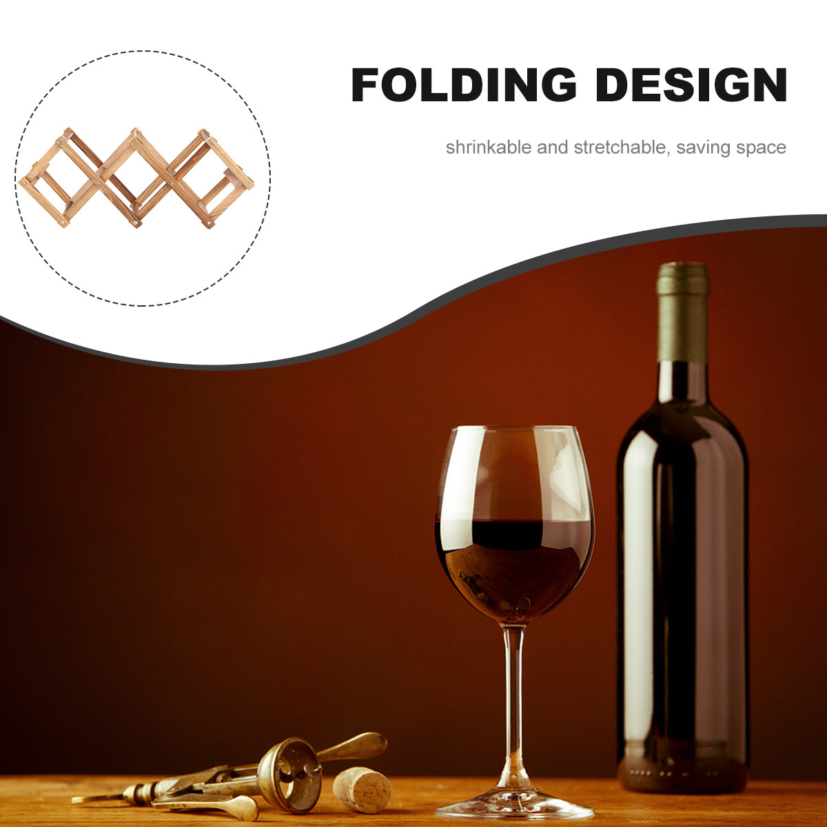 رف عرض النبيذ الخشبي بتصميم خل - مراجعة Home Bar Stand وسعره