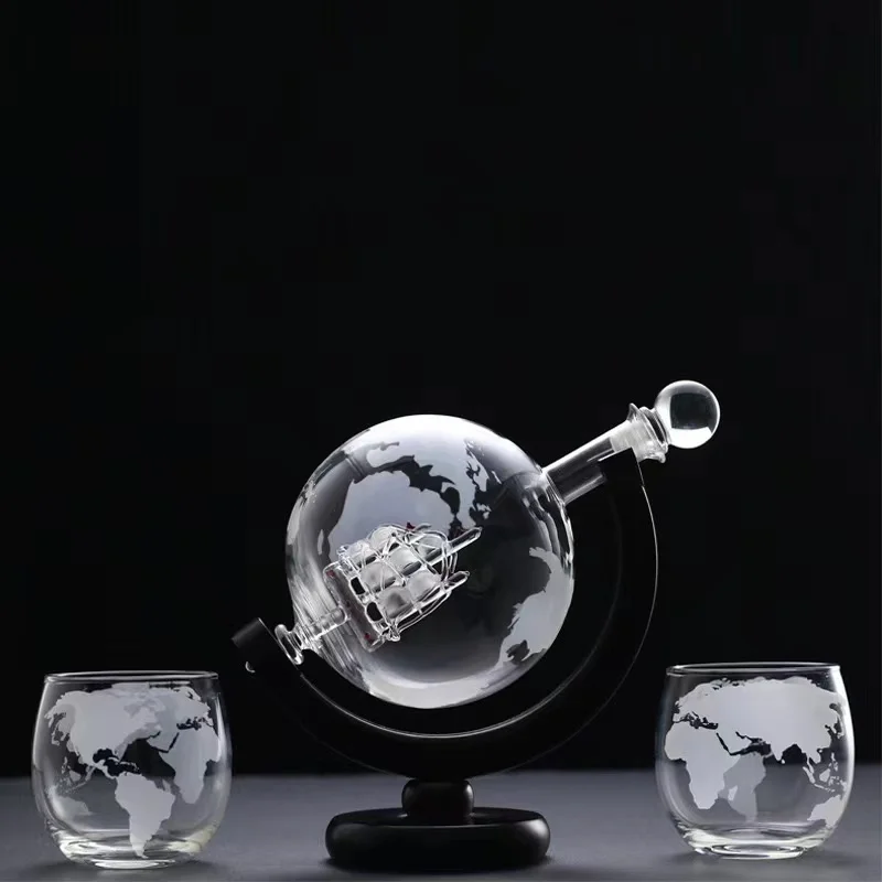 مجموعة زجاج الويسكي كريستال غل - مراجعة Decanter Globe Set وسعره