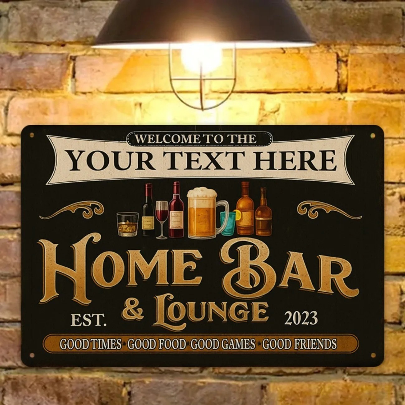 لافتة معدنية مخصصة للبار المنز - مراجعة Home Bar Signs وسعره