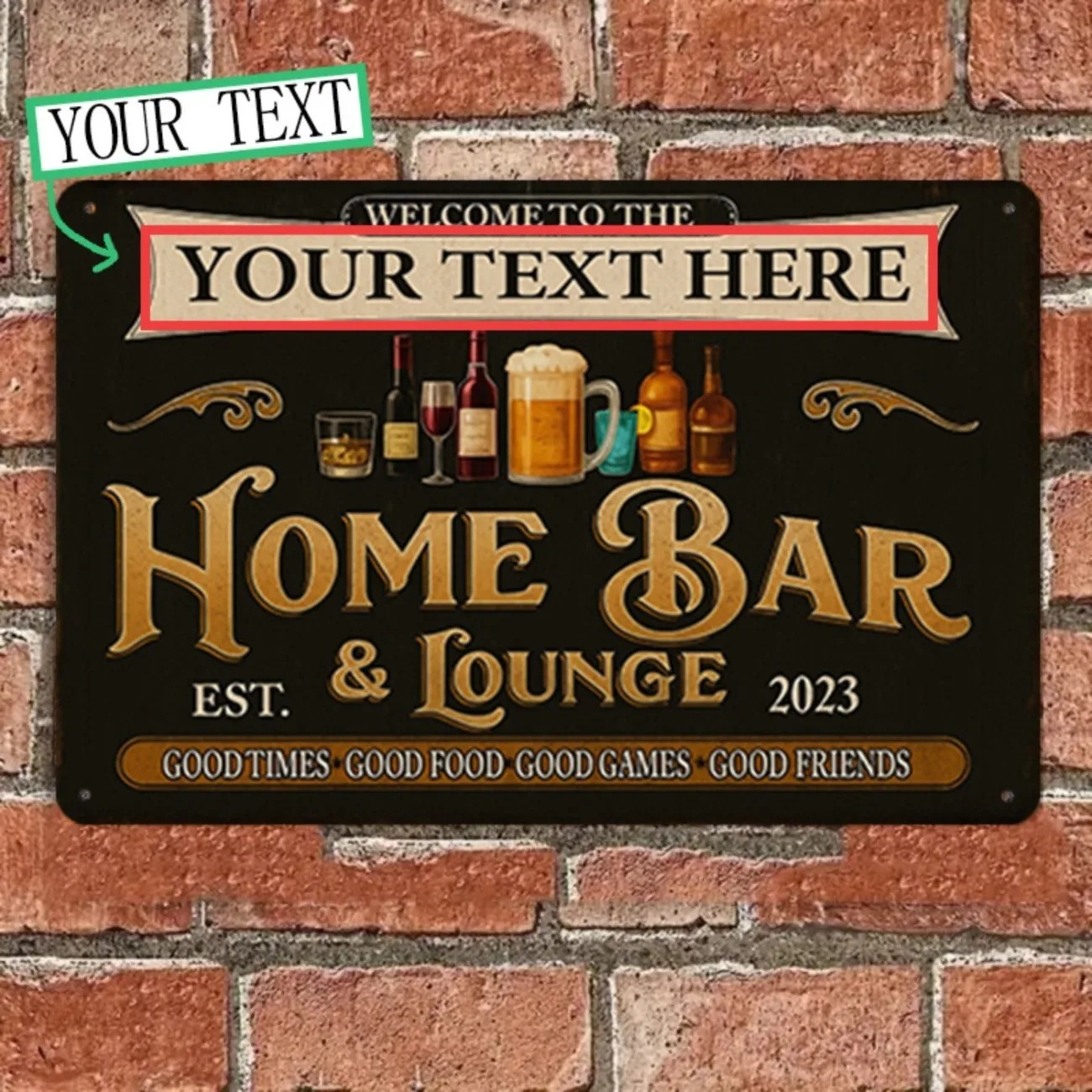 لافتة معدنية مخصصة للبار المنز - مراجعة Home Bar Signs وسعره