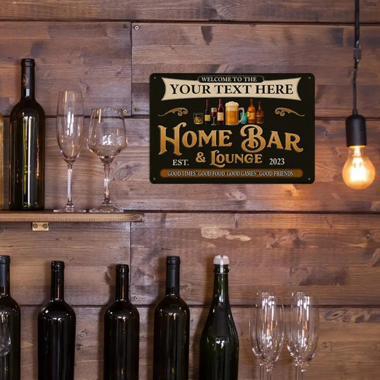 لافتة معدنية مخصصة للبار المنز - مراجعة Home Bar Signs وسعره