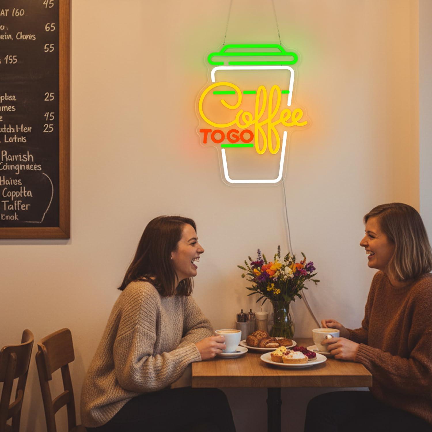 لافتة نيون للقهوة بإضاءة LED ق - مراجعة Home Bar Signs وسعره